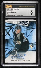 2021 Upper Deck SP Game Used Legends Blue Jaromir Jagr #103 CSG 9 Mint Auto 0c3