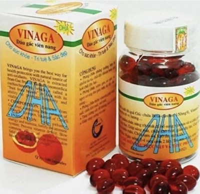 3 Box (300 Capsules) Vinaga Pure Gac Oil DHA Momordica Oil Ship From USA