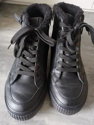 Schwarze Damen Boots gefüttert Gr 39 von Venice