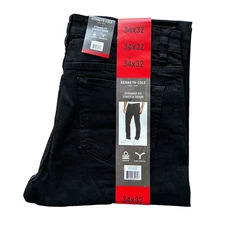 Kenneth Cole Men's Straight Leg Jeans Stretch Denim Black Size 34x32