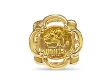 14k Yellow Gold Fancy Ring, Chinese Panda Bear Coin