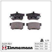 Zimmermann BremsbelÄGe Bremsbelagsatz Hinten FüR Honda Accord 8 9 CR-V 2 FR-V