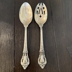 Lunt Eloquence Serving&Pierced Spoons Sterling Silver Vintage Silverware 8 1/2”