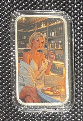 Bullion Baddies 💥 1 oz silver bar 💥 Chardonnay Shea 💥 W/COA