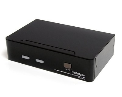 StarTech 2 Port DVI USB KVM Switch with Audio and USB 2.0 Hub - 2 Port