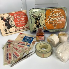 1938 Official Lone Ranger First Aid Kit Tin &...