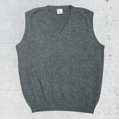 Alpaca Warehouse 100% Alpaca Grey Classic Sweater Vest Size XL Grandpacore