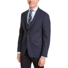 350 Michael Kors Men's Wool Blend Plaid Suit jacket Blazer COLOR NAVY 38R NEW