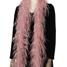 Pink Ostrich Feather Boa - 2Yards 1Ply Long Boas for Holiday Party Decor,DIY ...