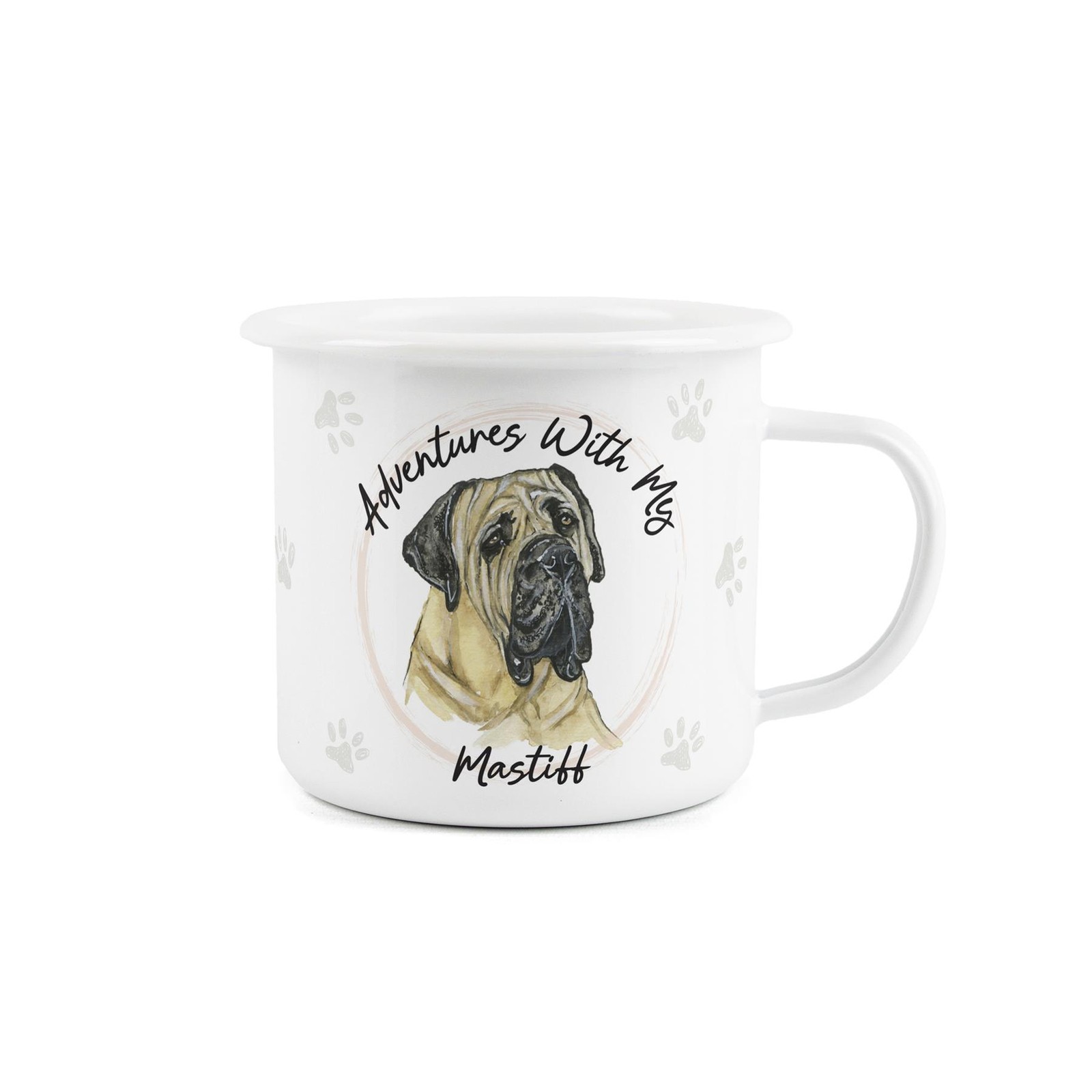 Mastiff Enamel Mug - Outdoor Hiking Camping Adventure Gifts for Dog Lovers