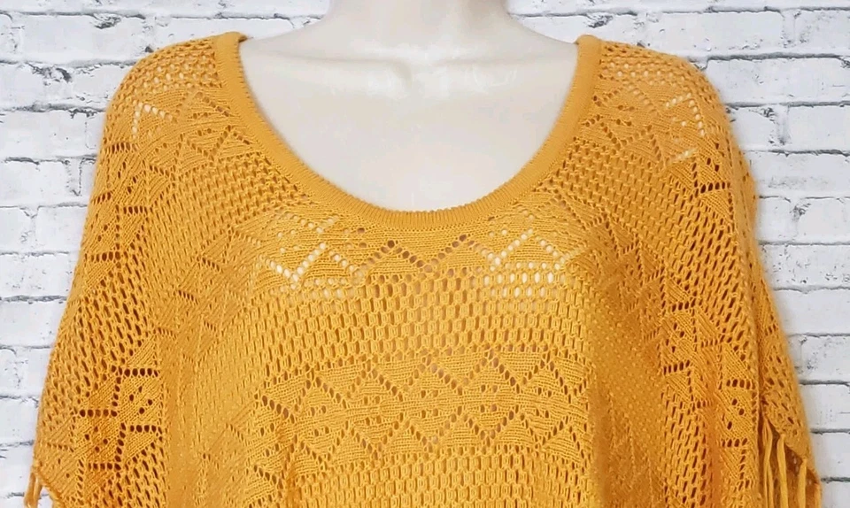 Top túnica kimono flecos crot crot charlotte Russe Y2K para mujer M playa boho hippie Foto 3 de 4