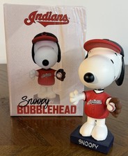 RARE CLEVELAND INDIANS SNOOPY PEANUTS SPECIAL TICKET SGA 2020 BOBBLEHEAD w/BOX
