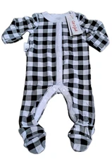 NEW Cat & Jack Baby Adaptive Design Gingham Print Bodysuit Size 3-6 Months