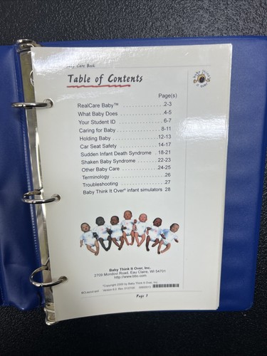 Real Care Reality Works Baby Think It Over Baby Care Books Instructions Manual - Picture 4 of 6