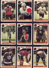 1985-86 TOPPS PHILADELPHIA FLYERS PELLE LINDBERGH TEAM ALL-STAR CARD #6 + 8 LOT