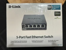 D-Link 5-Port Ethernet Desktop Switch DES-105 10/100 RJ45 200 Mbps Network Hub