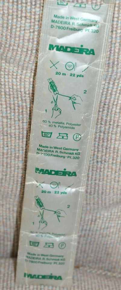 Madeira Metallic Embroidery Thread Gold NEW 22 Yards Fast Shipping - Image 2 of 3