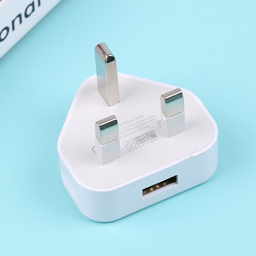 UK Mains 3 Pin Plug Adapter Wall Charger 1/2-Port Dual USB For Phones Tab-G5 - Zdjęcie 8 z 14