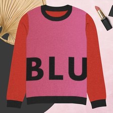 Knitted crew neck sweater
