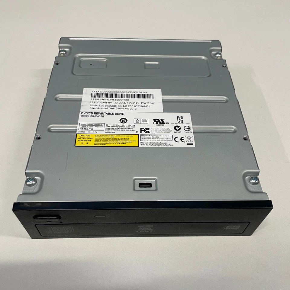 Unidad de disco óptico de doble capa Philips DH-16ACSH DVD±RW DL SATA 71Y5545 F/N JL3A Foto 4 de 4