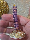 Push Pin Sequins And Beaded Christmas Ornaments Vintage Handmade Mixed Lot 7 Pcs — photo 3