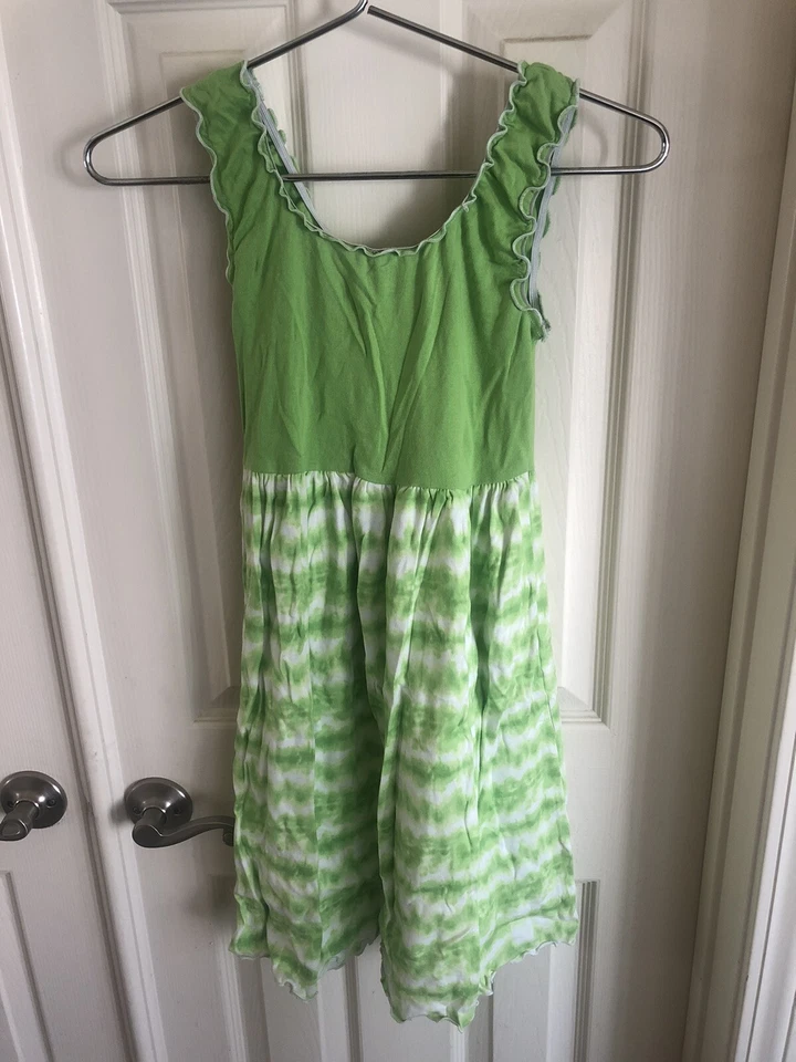 Mignone - Verde Blanco - Vestido Flor - Talla 10 - Envío Rápido Foto 4 de 4