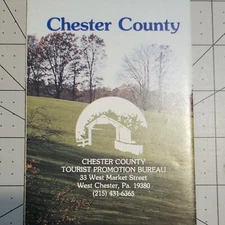 CHESTER COUNTY MAP 1982 PENNSYLVANIA PA TOURIST PROMOTION GUIDE MAP BROCHURE