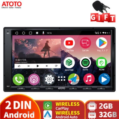 ATOTO A6 7 pollici Autoradio 2-DIN GPS Android Senza Fili CarPlay e Android Auto