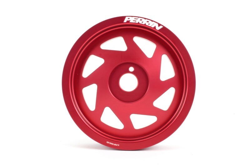 Perrin Red Lightweight Crank Pulley for 2022-2024 Subaru WRX BRZ GR86 with Hub