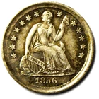 1856 H10c Seated Liberty Silver Half Dime Philadelphia 5c