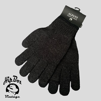 Alfani Unisex Handschuhe Touch Smart Knit Winterhandschuhe Schwarz Anthrazit ...