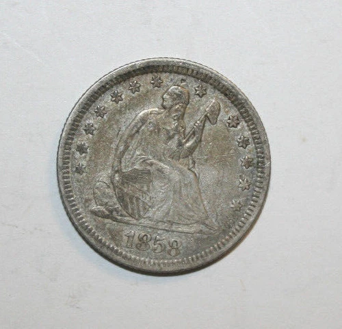 1858  SEATED LIBERTY QUARTER  MM2