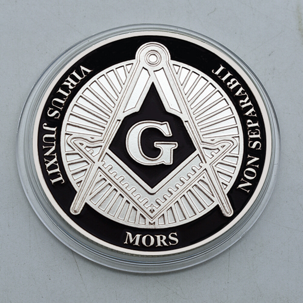 5Pc Masonic Challenge Coin Eye of Providence & Square
