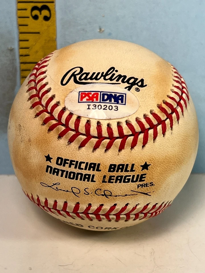Johnny Logan Milwaukee Braves #23 Autografiado Rawlings Béisbol PSA/DNA Foto 2 de 2