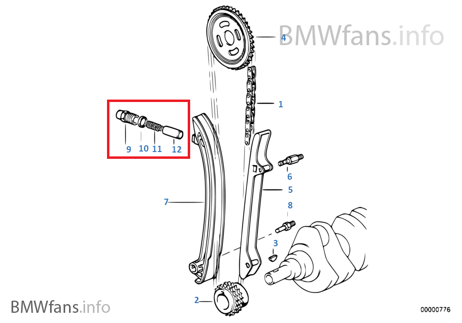 New BMW E34 E36 E38 E39 M50 M52 M54 M56 Timing Chain Tensioner