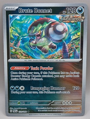 Pokemon - Paradox Rift - Brute Bonnet - 123/182 - Reverse Holo - NM/M