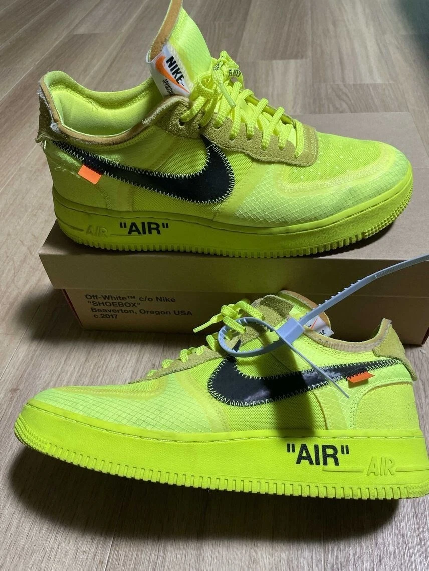 Arte fotografía la nieve Sz 9.5 AO4606-700 OFF-WHITE x NIKE AIR FORCE 1 VOLT | eBay