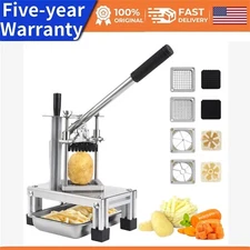 French Fry Cutter Commercial Potato Chopper Stainless Steel Vegetable Dicer 