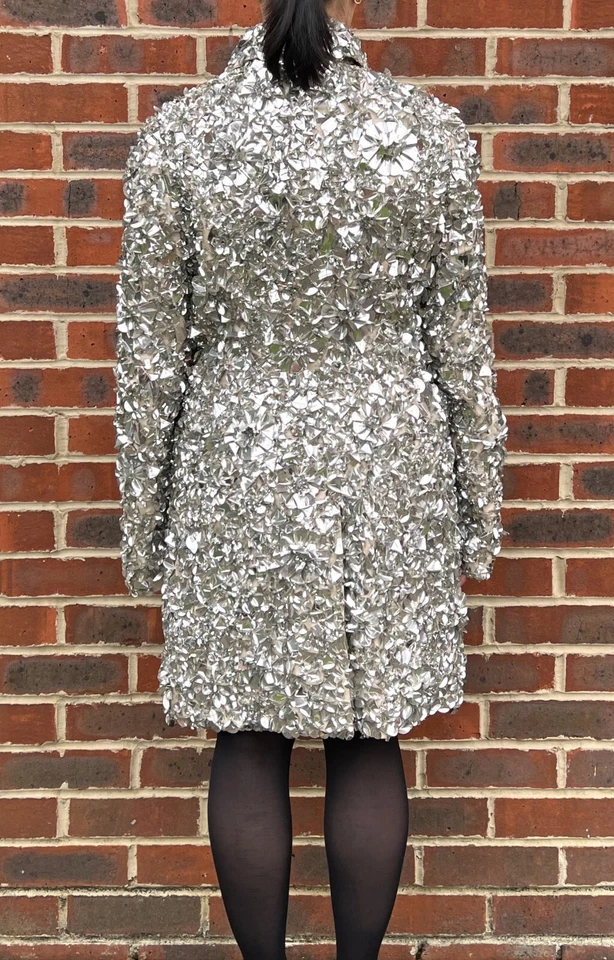 Burberry Prorsum Runway Ladies Sequin Linen Trench Coat Jacket UK10 EU38 A351 - Image 3 of 4