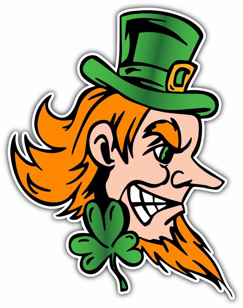 Evil Angry Leprechaun Ireland Irish Funny Car Bumper Vinyl Sticker
