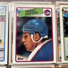1988-89 Topps Winnipeg  Jets Hockey Card #128 Brent Ashton