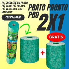 PRATO PRONTO 2X1 PIU VERDE  FOLTO SANO GIARDINO CRESCERE ERBA SEMINARE TERRENO