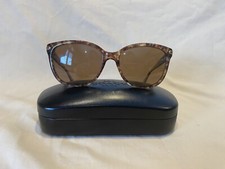 Coach 8132 Sunglasses Brown Oval Poly Frames Brown Lenses