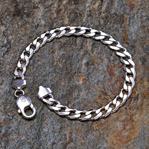 Antique Design 925 Sterling Silver White Curb Bracelet For Antique Design 925 Sterling Silver White Curb Bracelet For
