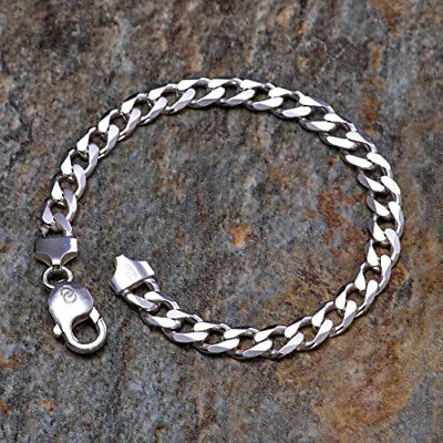 Antique Design 925 Sterling Silver White Curb Bracelet For Antique Design 925 Sterling Silver White Curb Bracelet For