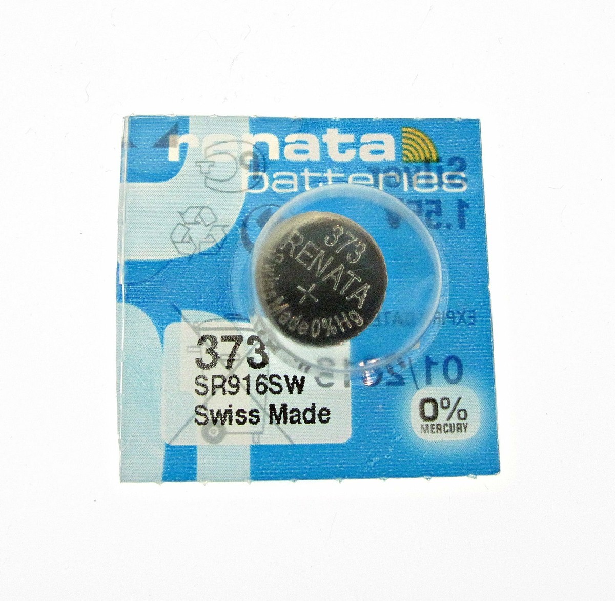 Set Di 3 Batterie A Bottone Renata 373/SR916SW Ossido D'Argento Senza Mercurio