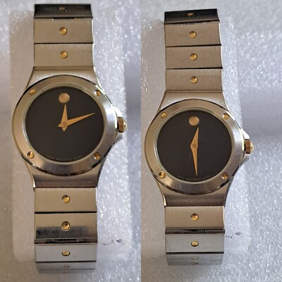 MOVADO Museum 26MM SS Black Dial Two-Tone Women display picture 3