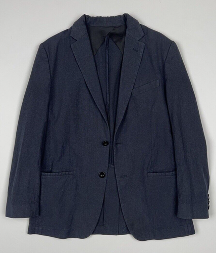 Maison Martin Margiela Navy Cotton Silk Blazer Jacket - Picture 1 of 24