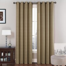 Eclipse 2-Panel Taupe Brown Blackout Lined Window Curtains 50" X 84"