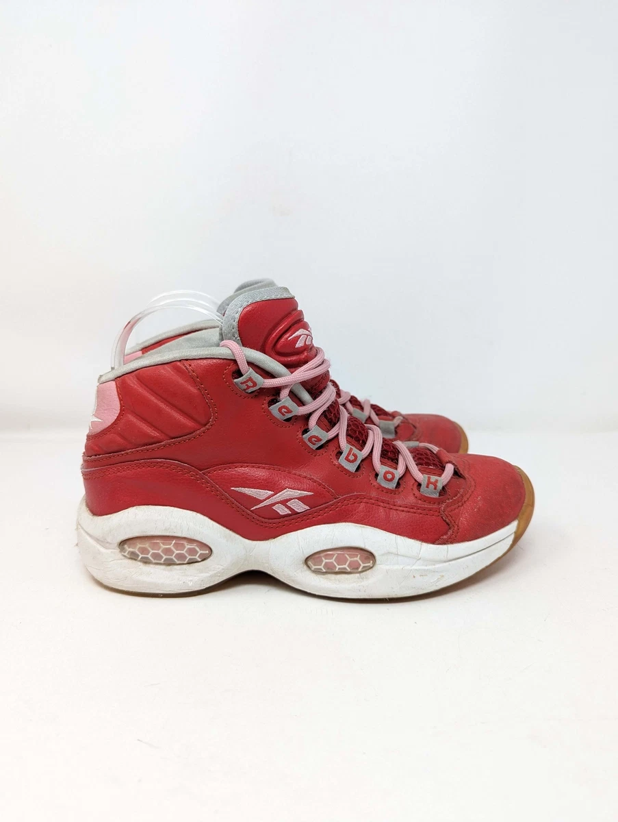 Reebok Question Mid Girls M44062 Scarlet Light Pink White eBay